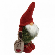 imagen 3 de figura gnome rojo sentado 46cm