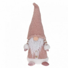 FIGURA GNOME ROSA DE PIE 45CM