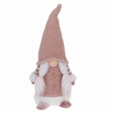 FIGURA GNOME ROSA DE PIE 45CM