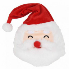 Imagen cabeza papa noel peluche 45cm con sonido