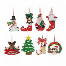 ADORNOS NAVIDEÑOS PAPA NOEL 10CM MODELOS SURTIDOS