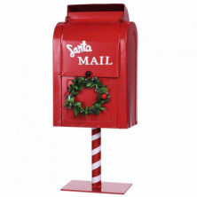 Imagen buzón correo navideño 37cm rojo