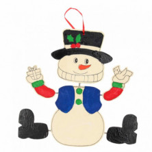 imagen 1 de juego de pintura navideño muñeco nieve 24cm