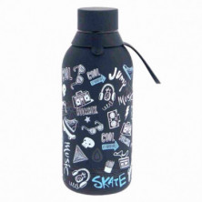 Imagen botella acero inoxidable black skate 500ml