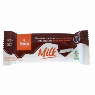 imagen 1 de trapamilk chocolate leche 35grs pack 3u caja 15u