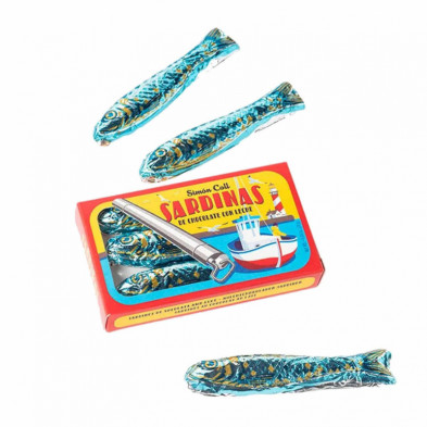 imagen 1 de lata de sardinas de chocolate 24grs