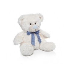 PELUCHE OSO BUFANDA MARFIL CELESTE 40CM