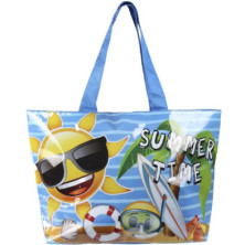 Imagen bolsa playa 48x35x14cm emoji