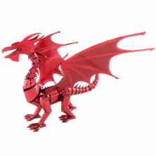 Imagen dragón rojo metalearth 3d