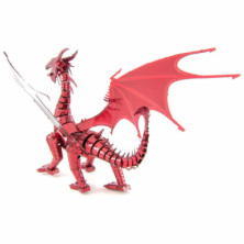 imagen 2 de dragón rojo metalearth 3d