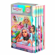 Imagen set 48 lapices de colores con libreta wow generat