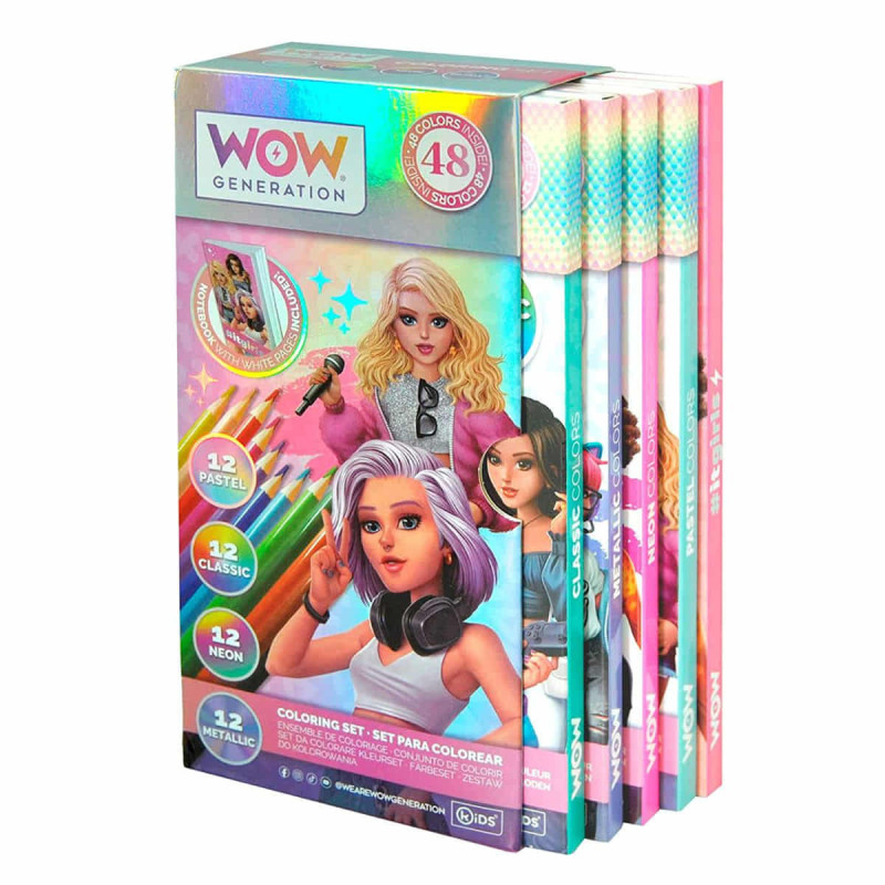 Imagen set 48 lapices de colores con libreta wow generat Imagen set 48 lapices de colores con libreta wow generat