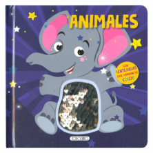 Imagen libro animales - lentejuelas brillantes