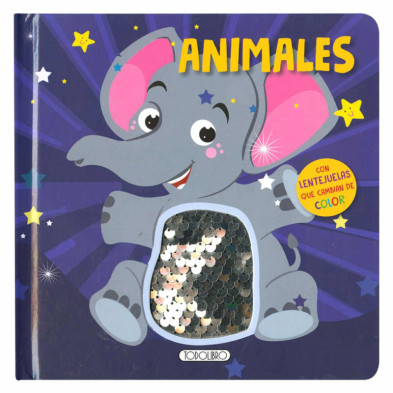 Imagen libro animales - lentejuelas brillantes