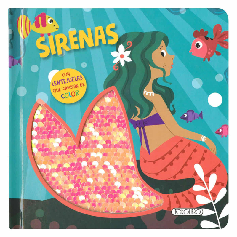 Imagen libro sirenas - lentejuelas brillantes