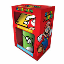 PACK REGALO NINTENDO TAZA Y LLAVERO SUPER MARIO