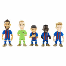 imagen 2 de figuras minix pack 5 jugadores fc barcelona