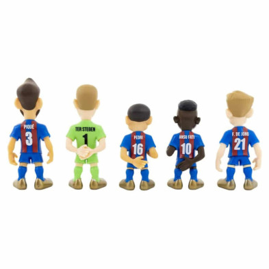 imagen 3 de figuras minix pack 5 jugadores fc barcelona