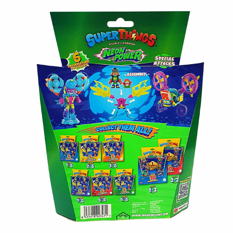 Exoskeletos SuperThings Neon Power Pack 6: Figuras y Acción - hipergol.com
