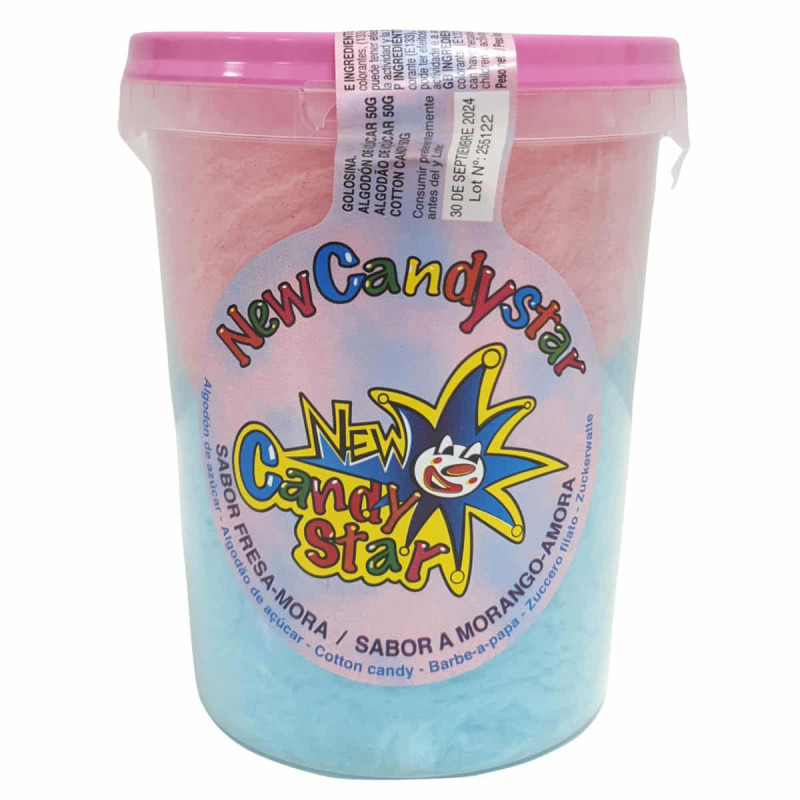 Imagen algodón de azúcar cotton candy 50grs azul fresa