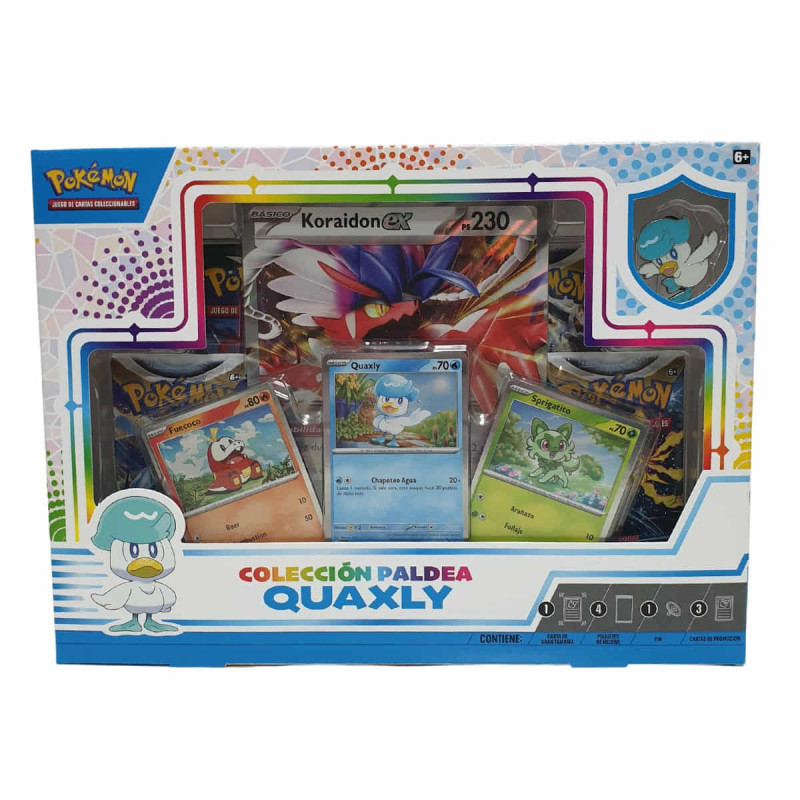 Colección Póster Pokémon Escarlata Y Violeta - Incluye 4 Sobres De Cartas Y Cartas Promocionales Brillantes