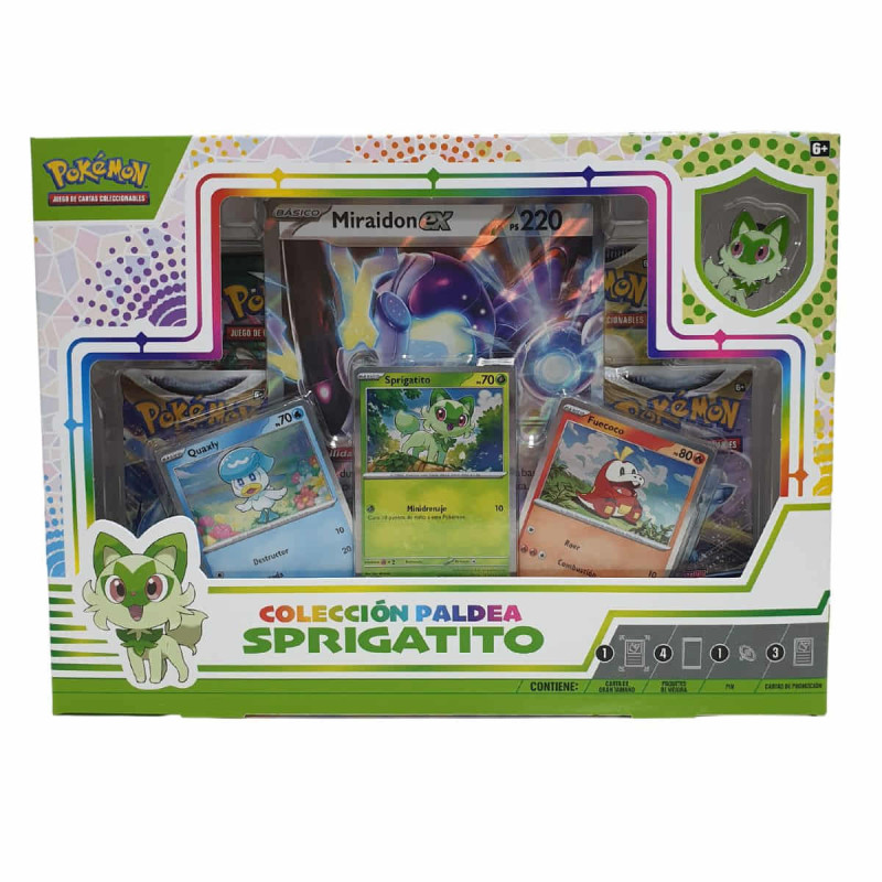 Colección Póster Pokémon Escarlata Y Violeta - Incluye 4 Sobres De Cartas Y Cartas Promocionales Brillantes