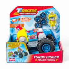 Imagen coches t-racers power truck turbo digger azul