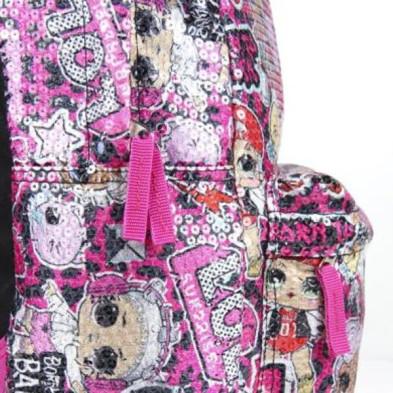 imagen 2 de mochila casual lentejuelas lol