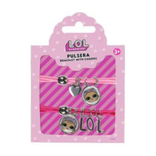 BISUTERIA PULSERA CON ABALORIOS LOL PINK