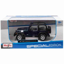 imagen 1 de coche jeep wrangler rub 1/24 maisto color azul