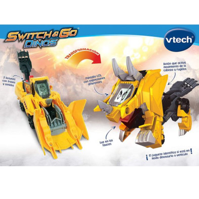 imagen 1 de triceratops excavadora switch & go vtech