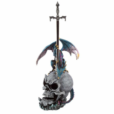 imagen 1 de figura dragón leyenda oscura turquesa