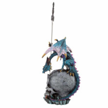 imagen 3 de figura dragón leyenda oscura turquesa