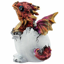 imagen 1 de figura dragón saliendo del huevo rojo