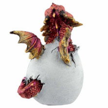 imagen 3 de figura dragón saliendo del huevo rojo