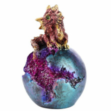 imagen 3 de figura huevo geoda de bebé dragón rojo