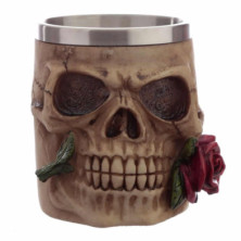 imagen 1 de jarra decorativa calavera y rosas