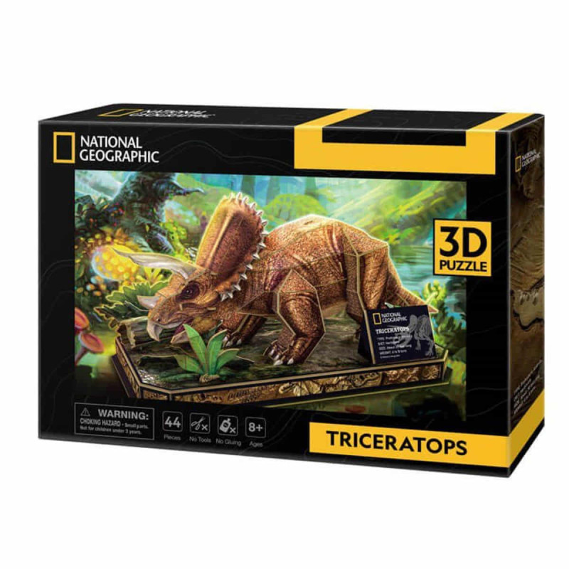 Puzzle 3D Triceratops: Monta tu Propio Dinosaurio Realista - hipergol.com