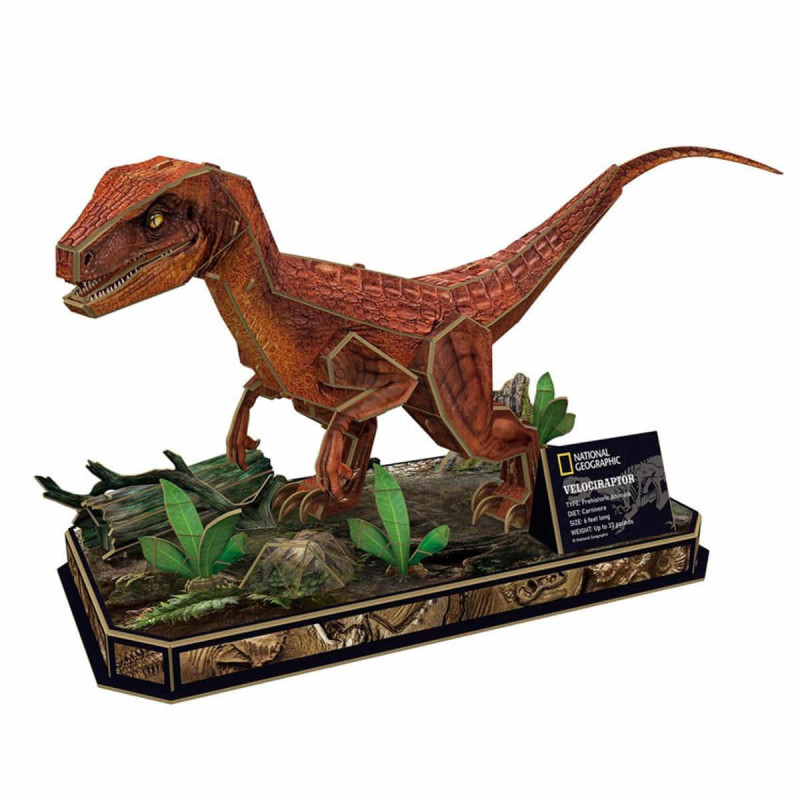 National Geographic - Puzzle 3d Velociraptor | Modellini Da Costruire