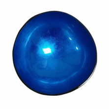 imagen 1 de cuenco de cáscara de coco azul metalizado