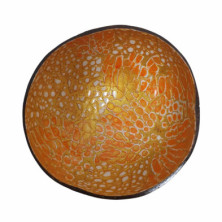 imagen 1 de cuenco de cáscara de coco naranja blanco
