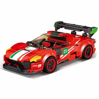 Imagen maqueta coche de carreras rojo 289 piezas