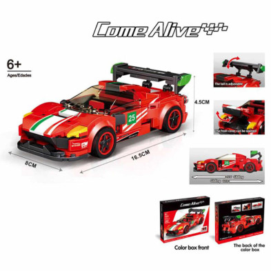imagen 1 de maqueta coche de carreras rojo 289 piezas