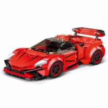 Imagen maqueta coche de carreras rojo 288 piezas