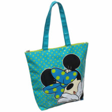 Imagen bolsa minie mouse pvc azul 34x39x10cm