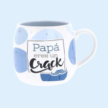 TAZA OVALADA PAPÁ ERES UN CRACK