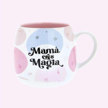 Imagen taza ovalada mama eres magia