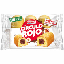 Imagen pastelito circulo rojo 3 unidades 126grs