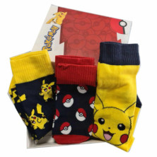 Imagen calcetines pokemon set de 3 pares