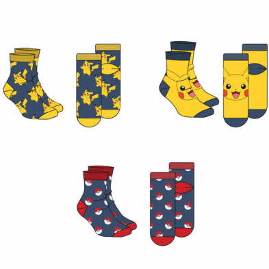 imagen 1 de calcetines pokemon set de 3 pares